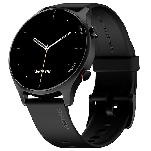 Round dial Smart Watch with Bluetooth Calling, 1.38" TFT Display, up-to 7 Days Battery, 100+ Watch Faces, IP68, Heart Rate Monitor, Sleep Tracking (Jet Black)